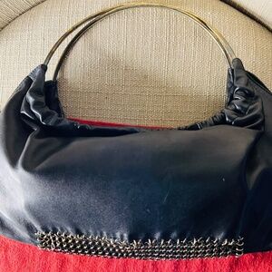 KARINE ARABIAN GENUINE LEATHER/METAL MESH SHOULDER BAG